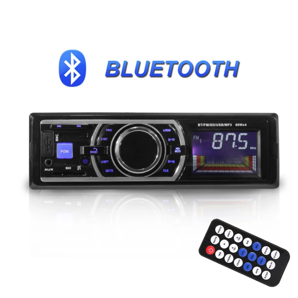 1 Din автомобильный Радио стерео плеер Bluetooth телефон AUX IN MP3 FM/USB пульт