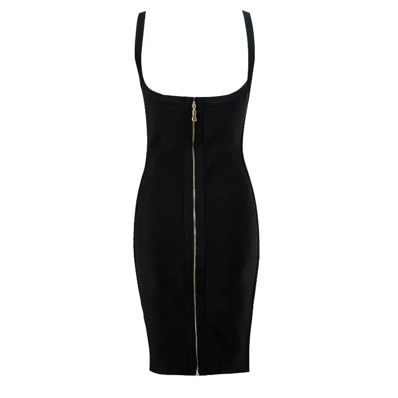 

New Spaghetti Strap V-Neck Rayon Women's Bandage Dress Celebrity Evening Party Club Dresses Vestido White Black Summer Dress