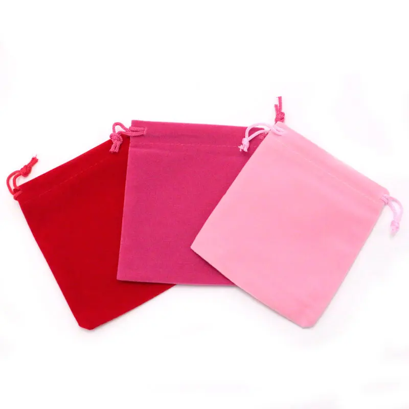 10pcs/lot Black Red Velvet Jewelry Beaded Storage Pouches Drawstring Gift Bag Ring Pendant Bracelet Pearl Package Carrying Case | Украшения