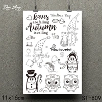 zhuoang 2019 cartoon penguin design clear stamp scrapbook rubber stamp craft clear stamp card seamless stamp