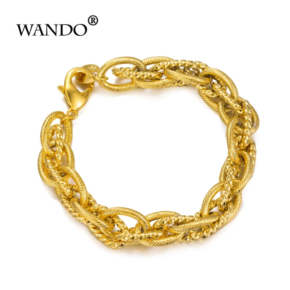 bracelet homme Ethnic Hip hop Chain&ampLink Bracelet gold colour Men Jewelry Lobster Snake Chain Gifts Ramadan b48 | Украшения и
