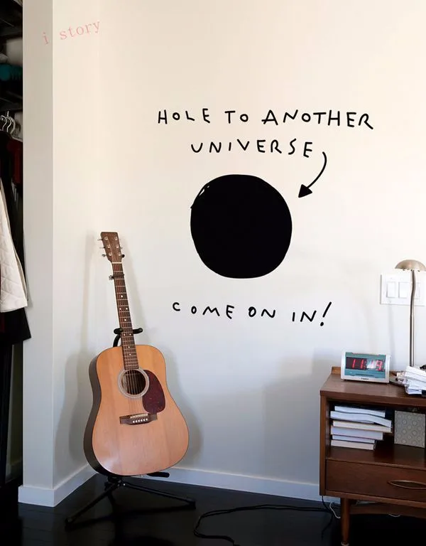 

Hole to Another Universe funny wall sticker for decoration