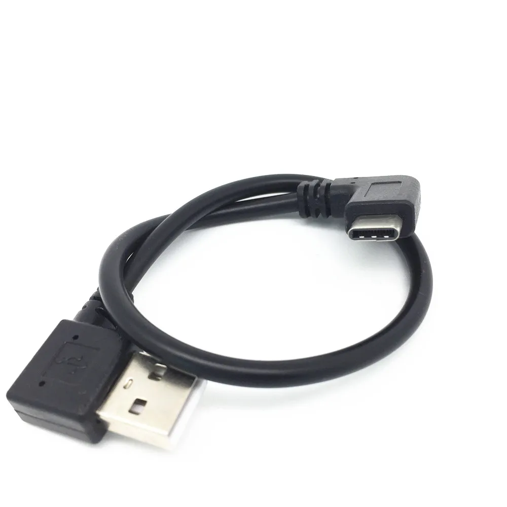 Короткий 25 см 90 градусов Угловой USB-кабель типа C Usb Type-c кабели для Xiaomi MIX 2s 2 Note 3 max |