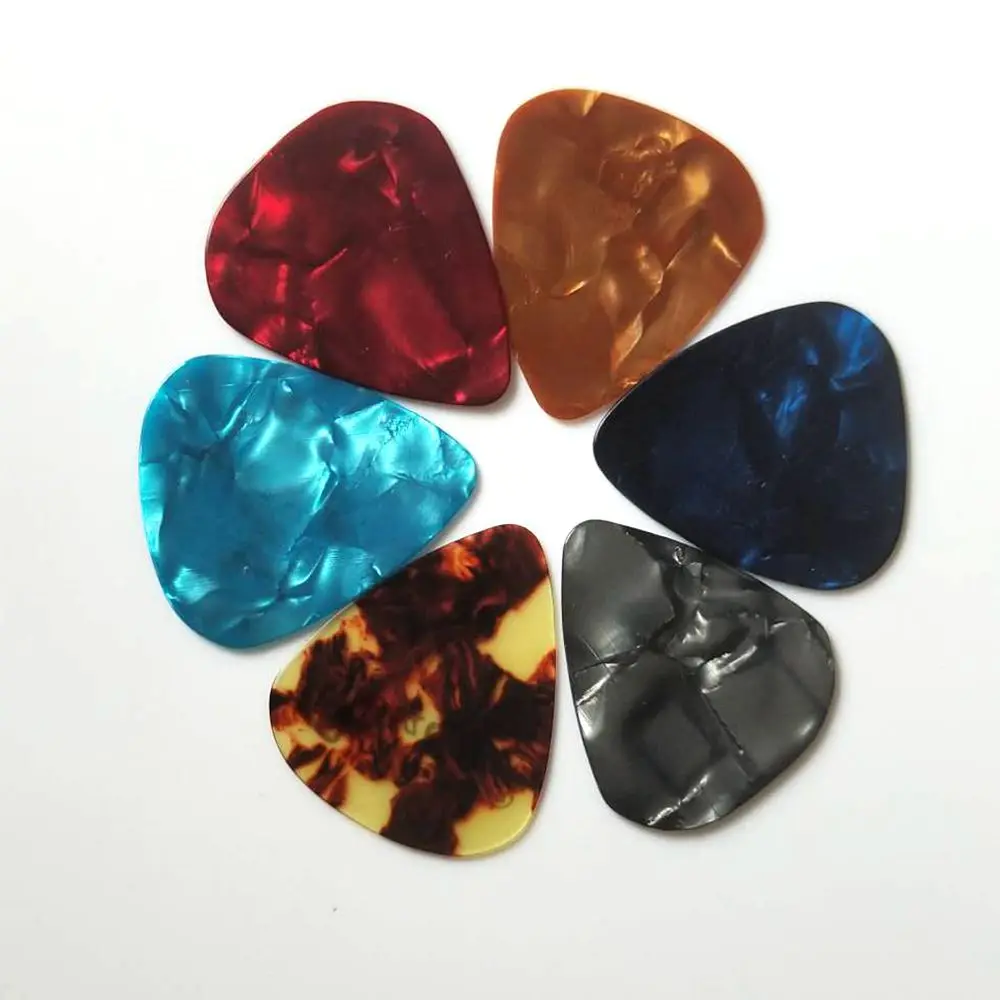50 и 100 шт. Новые акустические медиаторы s Plectrum Celluloid аксессуары для электрической гитары 0 46 мм 71 81 96 мм|Детали