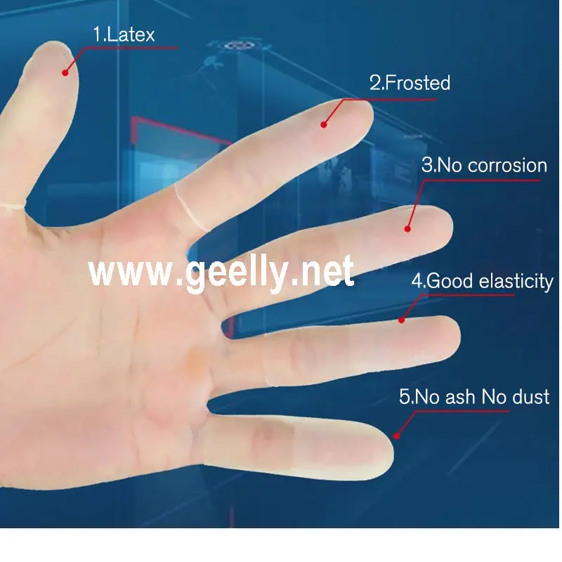 

50pcs Disposable Anti Static Rubber Latex Finger Cots