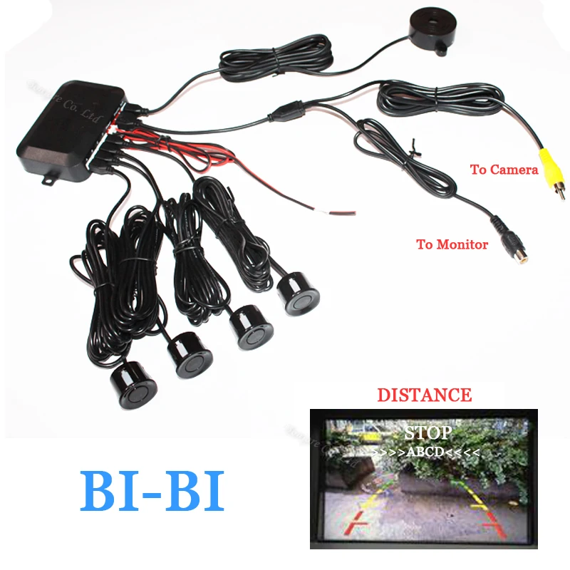 Автомобильный беспроводной датчик парковки 4 звуковой сигнал комплект динамиков