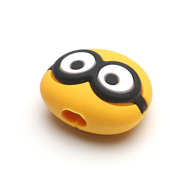 Милый мультфильм телефон USB кабель протектор для iphone кабель chompers шнур животное укус зарядное устройство держатель проводов Органайзер защита - Цвет: K