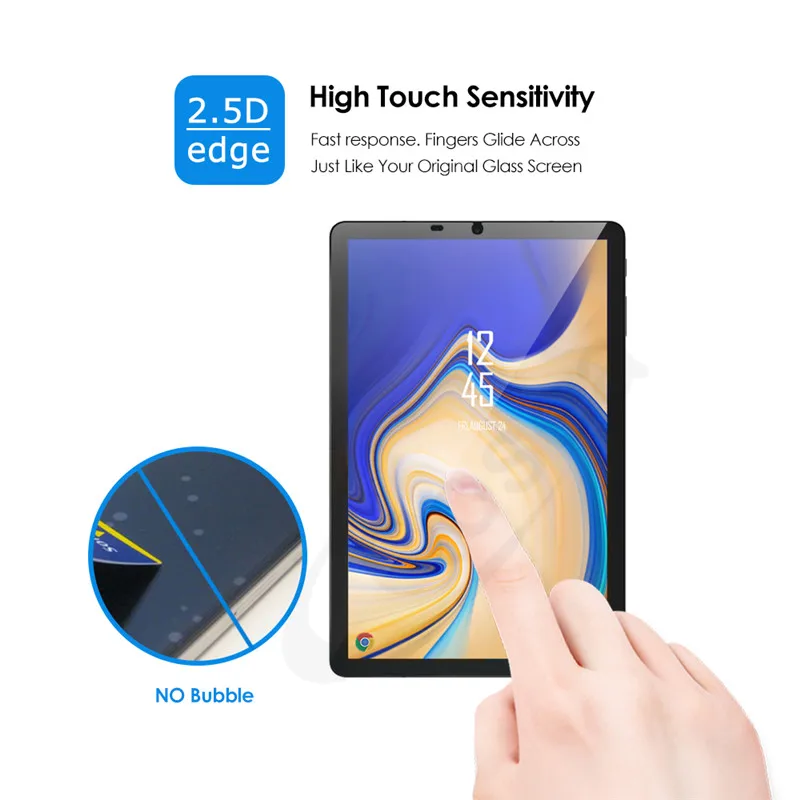 Qosea For Samsung Galaxy Tab S4 10.5 inch T830 T835 Tempered Glass Clear 9H Scratch Resistant Tablet PC Screen Protector Film | Компьютеры