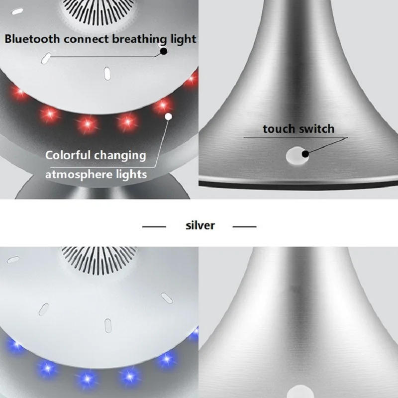 Новинка НЛО Магнитная подвеска Смарт Bluetooth динамик настольная лампа изменение цвета RechargeWireless левитирующий Bluetooth Настольный светильник