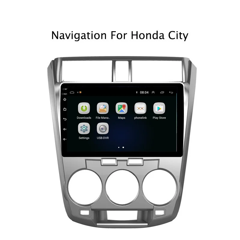 10 1 "2.5D IPS Android 8 автомобильный DVD GPS для Honda City 2008 2009 2010 2011 2012 2013 серебристый радио