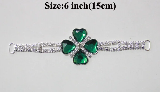 

Бесплатная доставка Оптовая продажа 40 шт./лот 6 ''Shamrock разъем со стразами для плавания Бикини Разъем LSRC031405