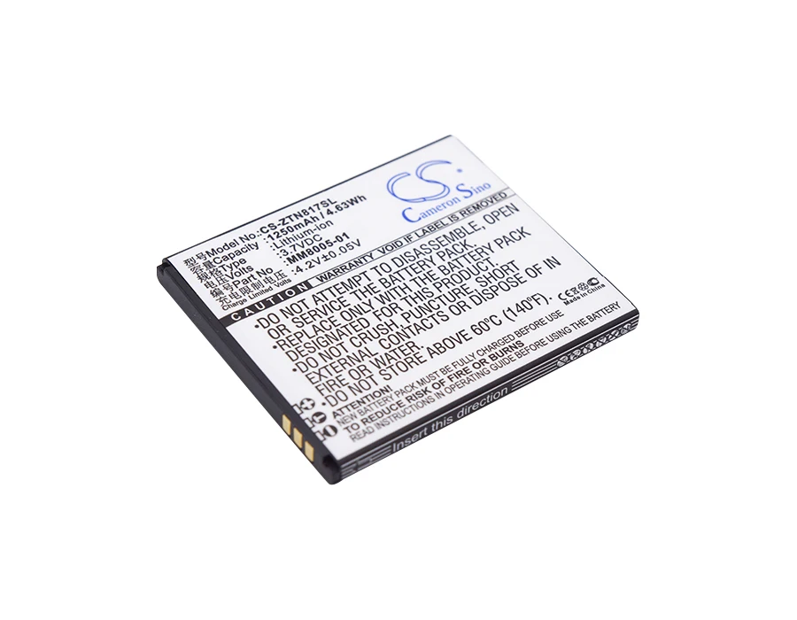 Cameron Sino высокое качество 1250 мАч батарея MM8005 01 для zte Quest N817 Uhura|cameron sino|battery for ztebattery |