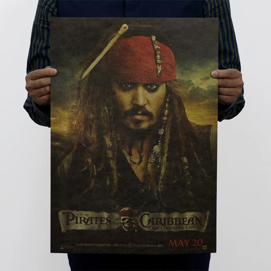 Пираты Карибского моря Капитан Джек постер кино украшение для дома крафт