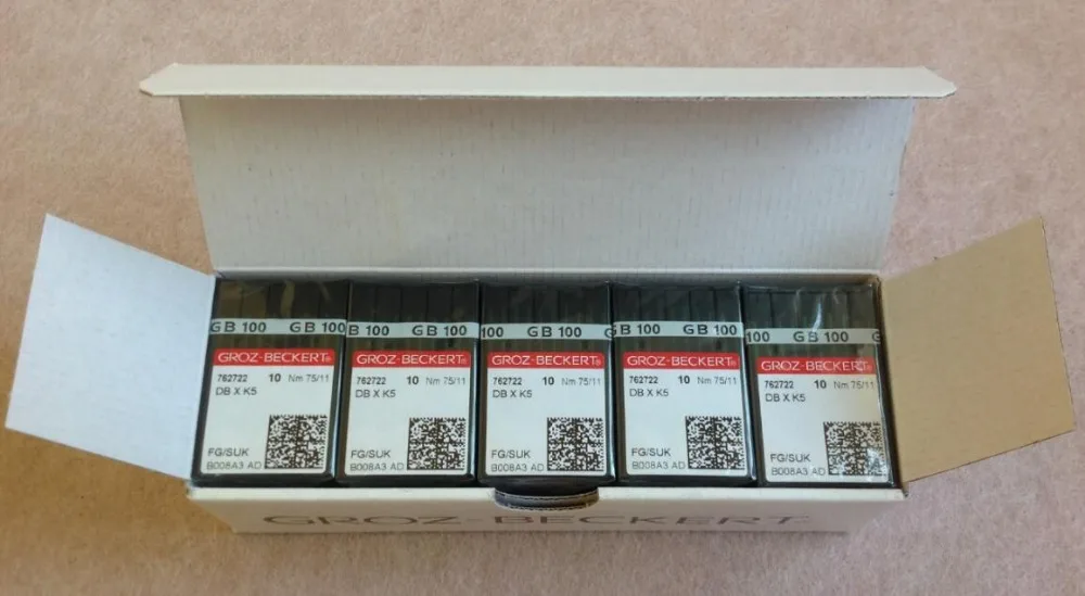 Оригинальная игла для вышивания Groz Beckert DBXK5 DB X K5 SAN Nm 75/11 Tajima Barudan SWF Китай