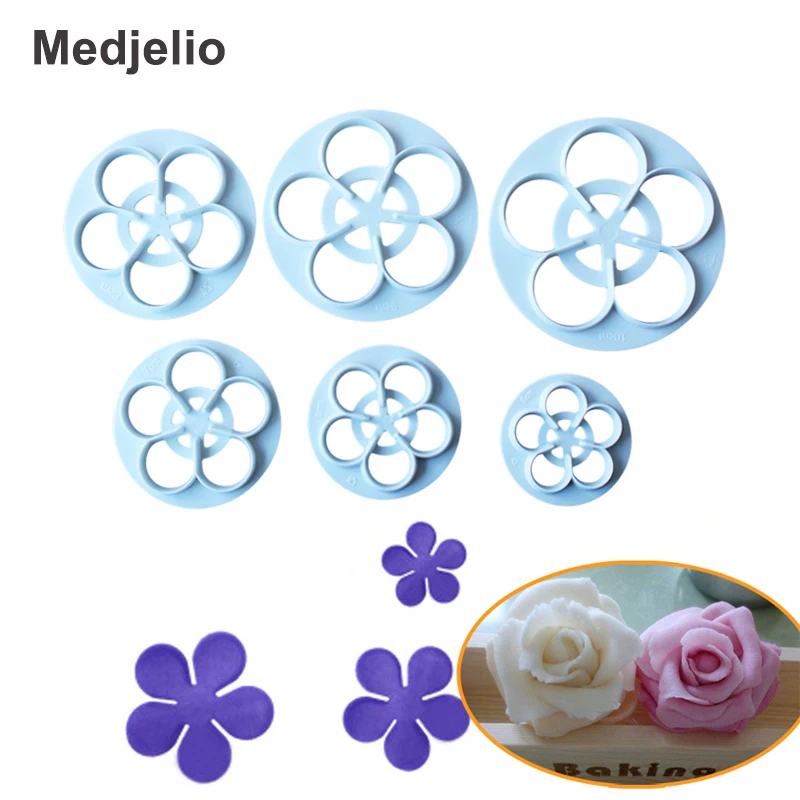 Medjelio 6 шт. белая форма для печенья помадка выпечки торта сахарное ремесло