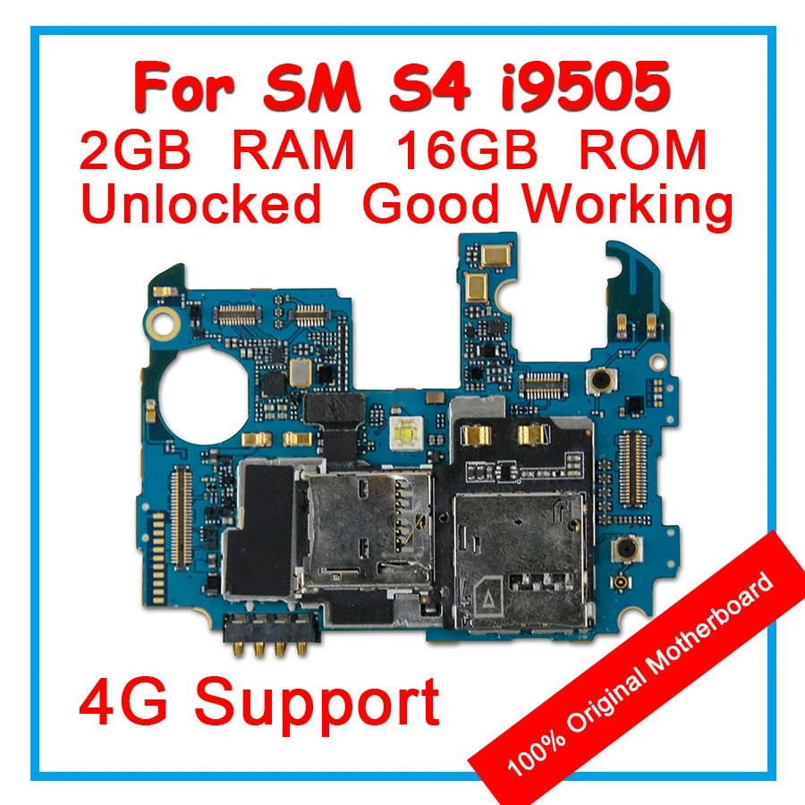 Для samsung Galaxy S4 i9505 разблокированная оригинальная материнская плата 16 ГБ версия ЕС материнская плата Android OS материнская плата с полным чипом