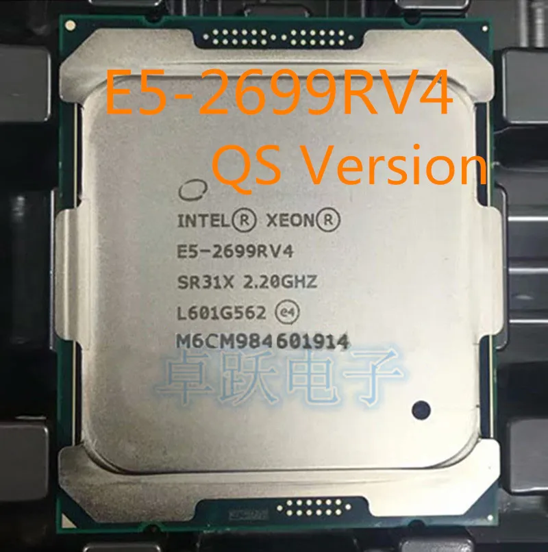 Оригинальный процессор Intel Xeon V4 22 ядерный QS E5 2699RV4 частота вращения 2 20 ГГц версия 55