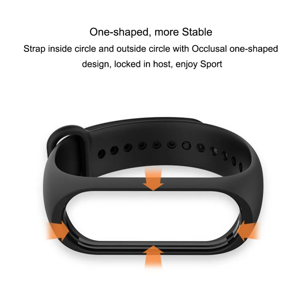 Оригинальный цветной силиконовый браслет Mi Band 3 для умного браслета