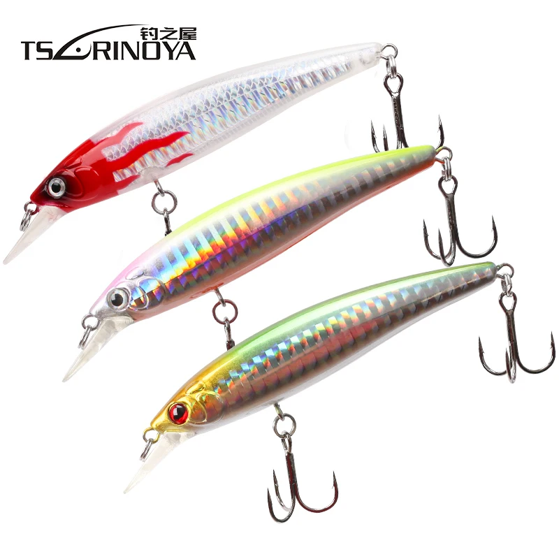 TSURINOYA приманка для рыбалки Minnow жесткая 95 мм 9 г Плавание Дайвинг 1 м искусственная