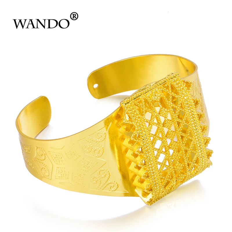 WANDO новый комплект ювелирных изделий из золота с эфиром серьги подвеской браслет