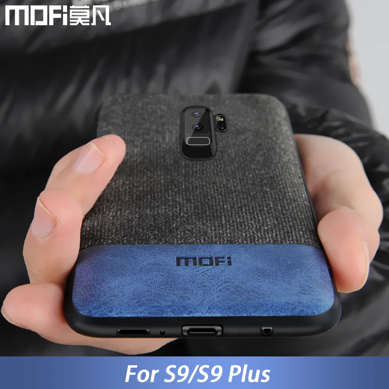 

for Samsung Galaxy S9 case samsung S9 plus back cover silicone edge fabric case coque MOFi for galaxy S9 cover s9+ case