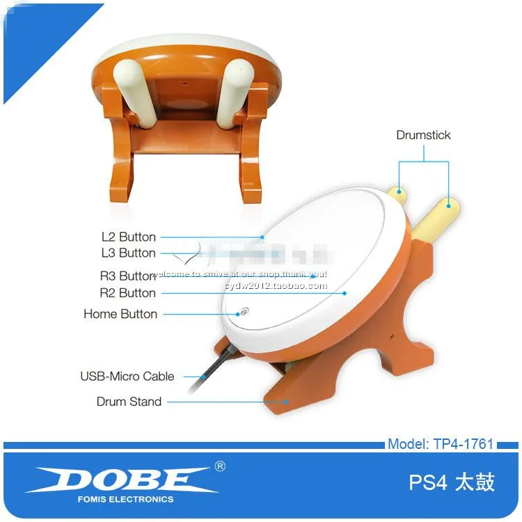 

DOBE Family Game Taiko Drum Gaming For PS4/SLIM/PRO Joy-Con Game Drum