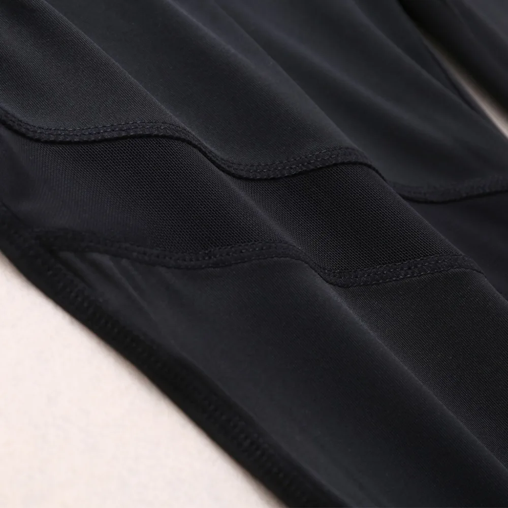 

Womens Yoga Gym Sports Workout Leggings Running Fitness Mesh Net Pants Trousers