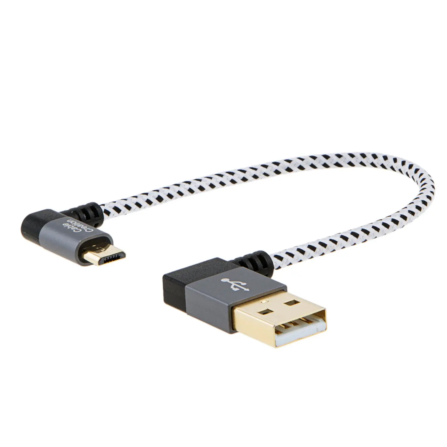 Короткий 90 градусный кабель jorinдо USB 2 0 от A до Micro B двойной Угловой короткий с