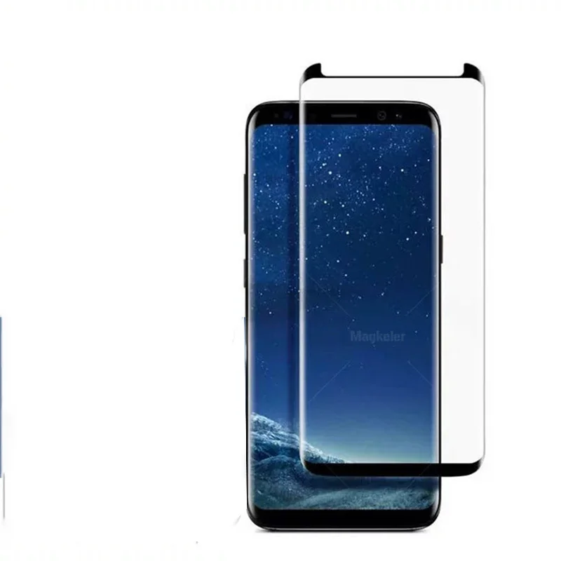 EXUNTON 3D Curved Edge Full Glue Case Friendly Tempered Glass For Samsung Galaxy S7 S7Edge Adhesive Screen Protector | Мобильные