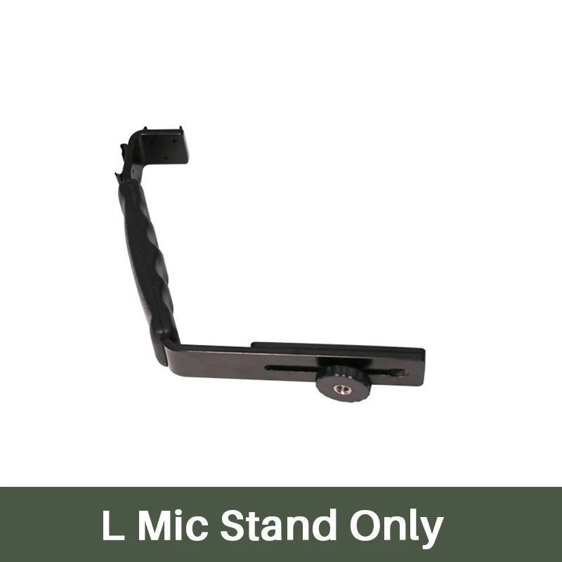 Mic Stand Гладкая Q 4 микрофонная стойка L кронштейн ручка для камеры ручка для Zhiyun Smooth 4 DJI Osmo светодиодный светильник Rode Videomicro с 2 крепление для горячего башмака - Цвет: Mic Stand