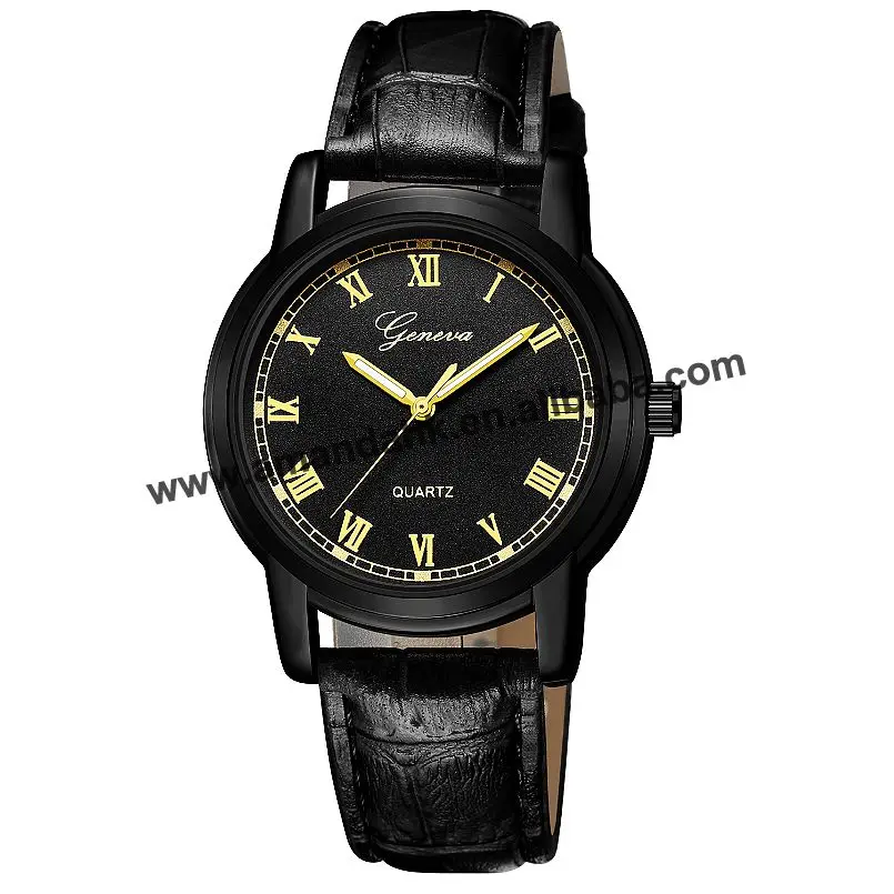 

Hot Sale Casual Leather Wristwatch Hot Sale Women Dress Watches Geneva Women Men Sport With Date Dress Watches 672