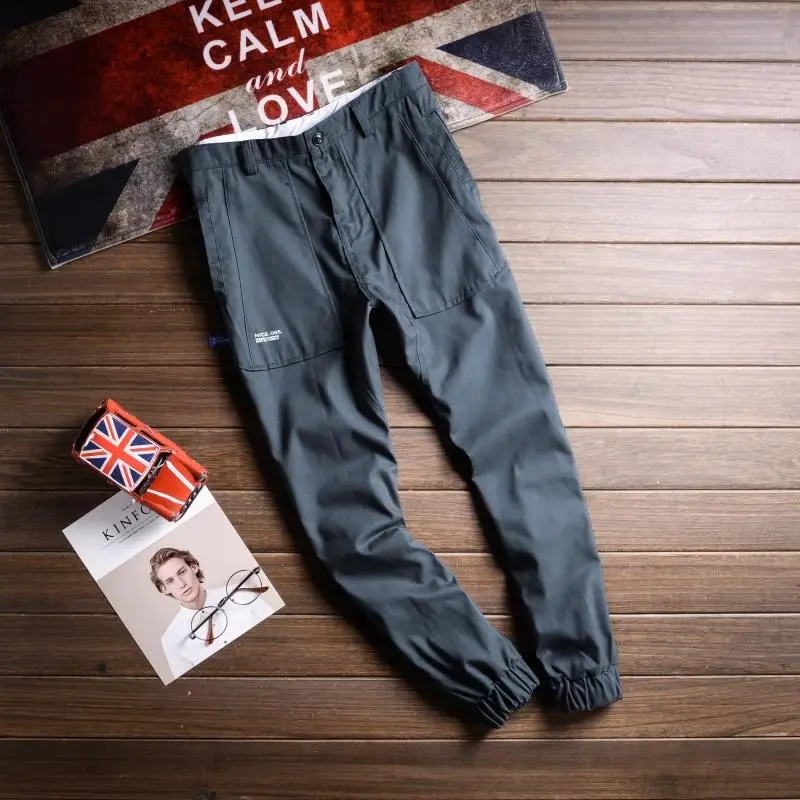 Японский бренд получил девять досуг брюки комбинезоны прямые спортивные штаны