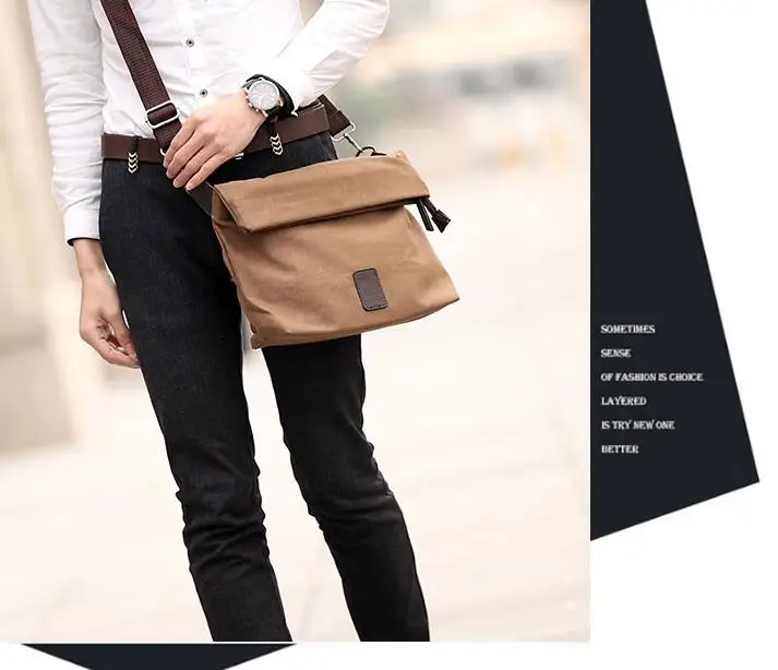 Новинка 030517 популярная мужская Холщовая Сумка на плечо |