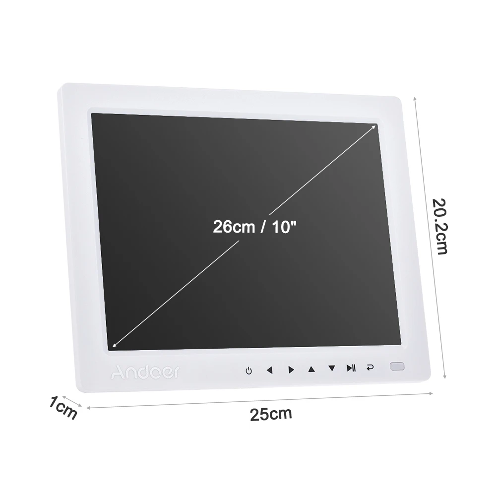 Andoer 10 &quotHD Цифровая фоторамка настольная 1080P MP4 видео MP3 аудио электронная книга