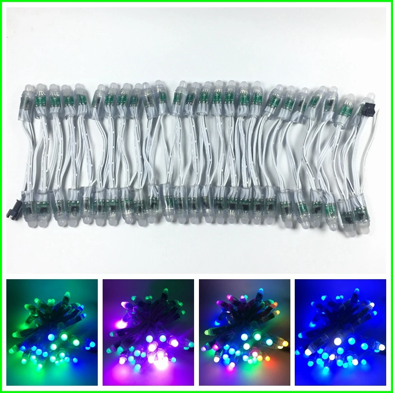 Светодиодная лента WS2811 IC RGB с белым проводом 12 мм 100 шт. постоянный ток 5 В/12 В