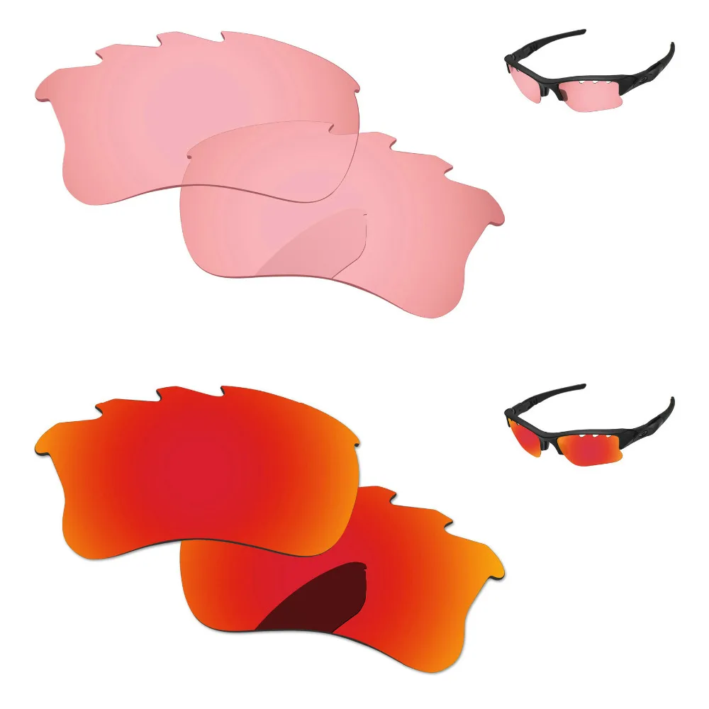

Fire Red & Crystal Pink 2 пары сменных линз для Flak Jacket XLJ оправа солнцезащитных очков с вентиляцией 100% UVA & UVB защита