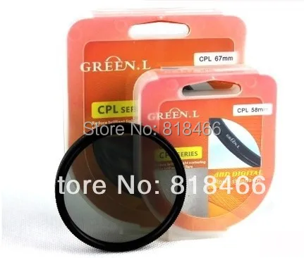 82 мм Зеленый L CPL круговой поляризационный фильтр объектива для canon eos EF 24-70 f/2.8L usm