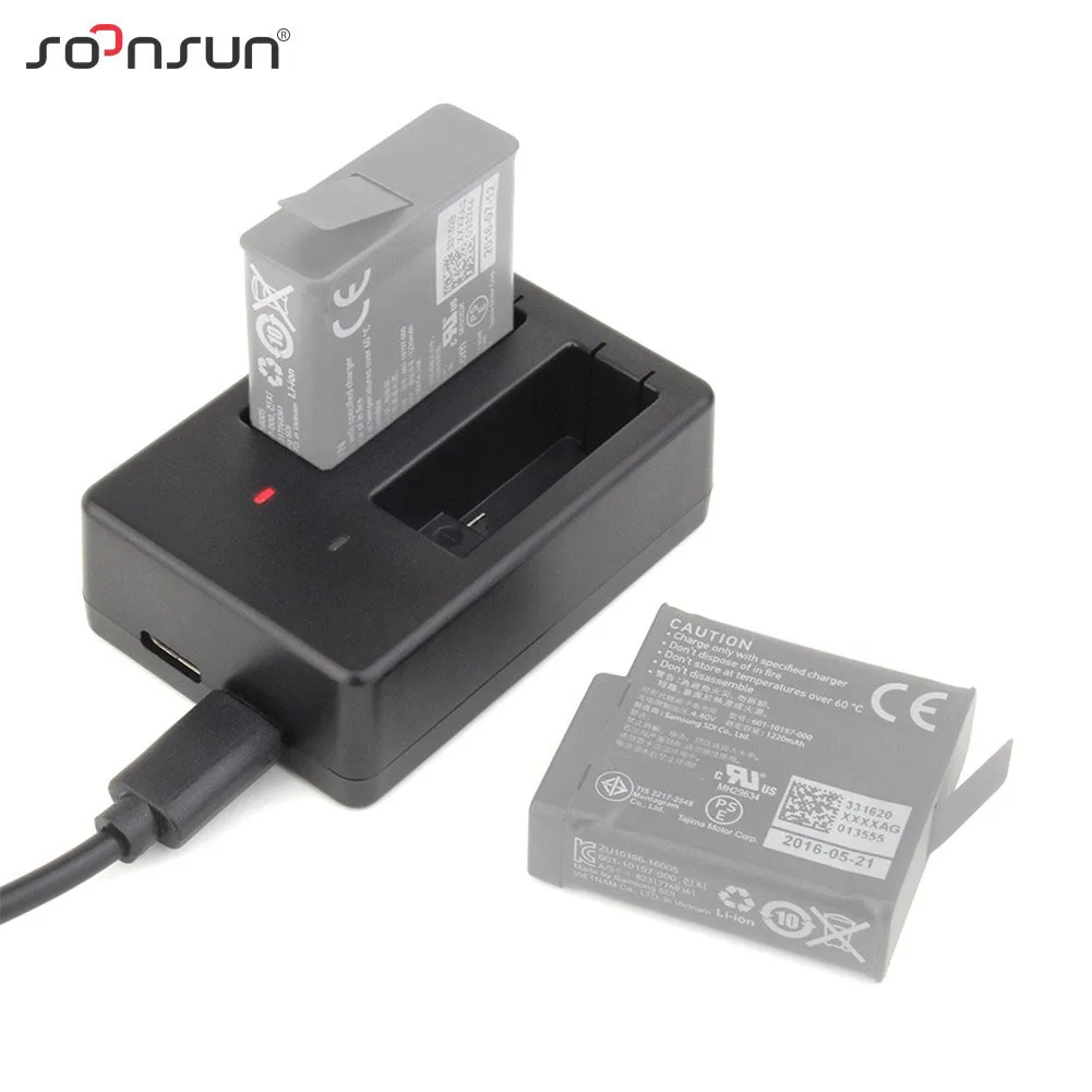 Зарядное устройство SOONSUN с двумя слотами USB зарядная док станция кабелем для GoPro