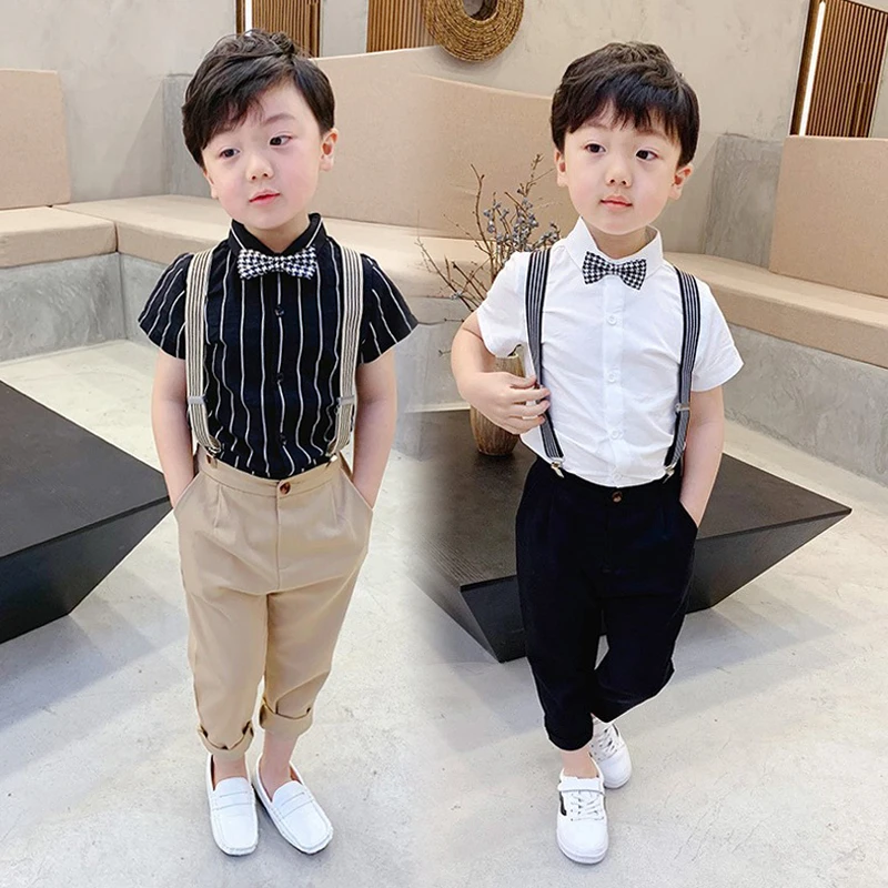 

2-9 age new 2019 summer striped boys clothing set 2pcs kids shirt+pant clothes sets boys clothing sets summer