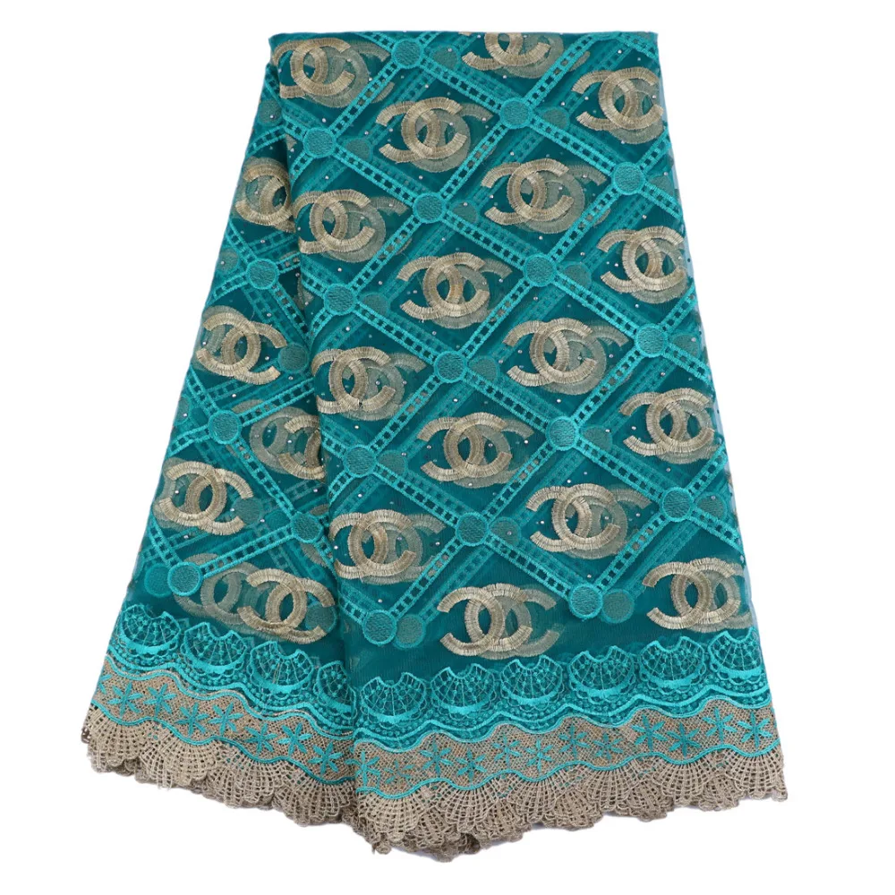 2016 Последним Африканская Тюль Кружевной Ткани С Камнями Чистая Кружево