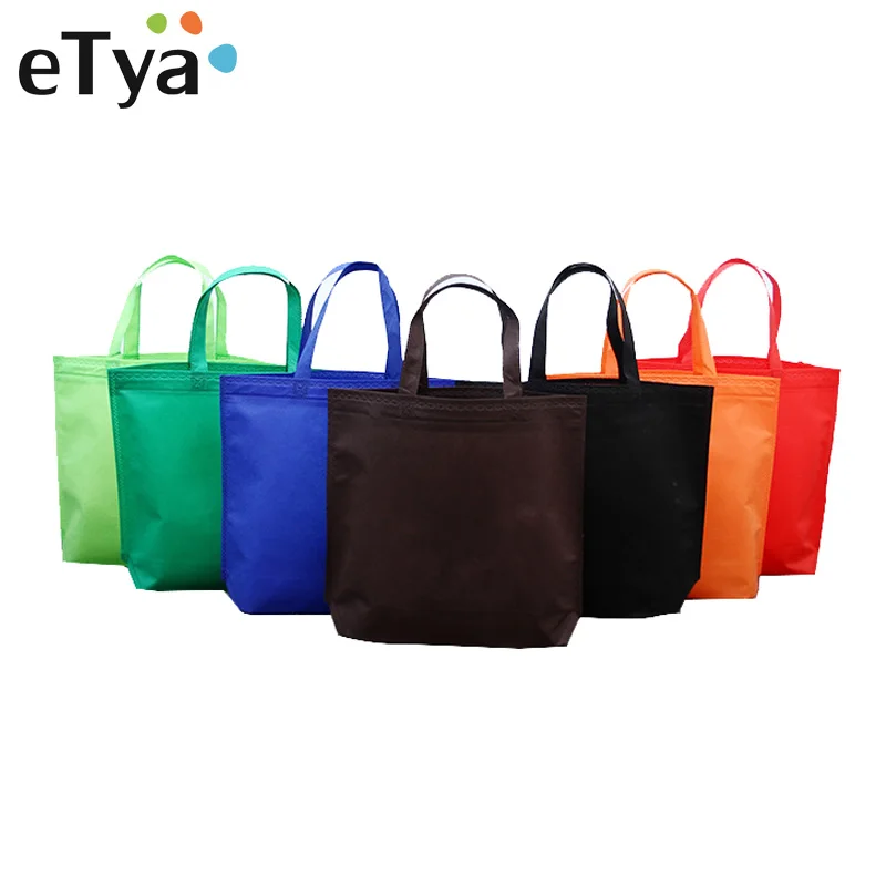 

eTya Nonwoven Reusable Shopping Bags Foldable Storage Bag Handbag Women Hand Totes Fashion Shopping Organizer Shoulder Bag