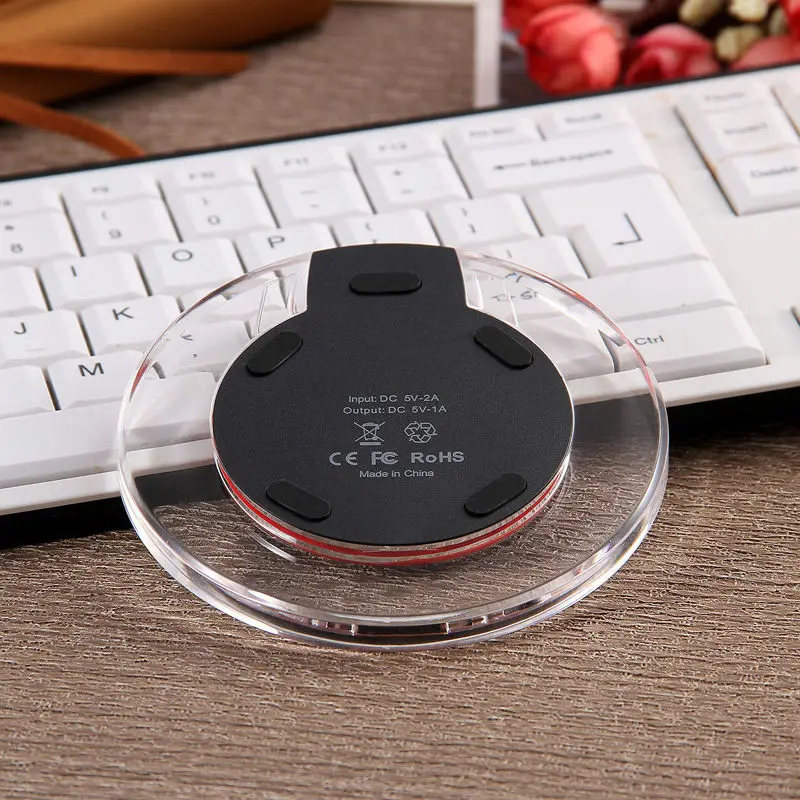 Беспроводное зарядное устройство Qi Настольная Беспроводная usb зарядка для iPhone 5 6