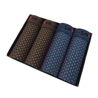 4pcs-G 4 шт./лот боксер Для мужчин белье Плюс Размеры Для мужчин s Нижнее белье Боксер летом Lce шелковые трусы Man Боксер Марка Для мужчин Boxershort трусики - Цвет: 4pcs-G