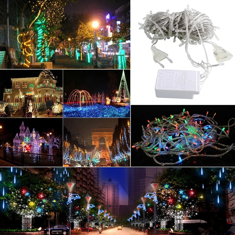 10m100Led Colorful Рождественские украшения, теплый светодиодный светильник, рождественские украшения для дома, елочные украшения, Новогоднее украшение, Navidad - Цвет: 10m100Led Colorful