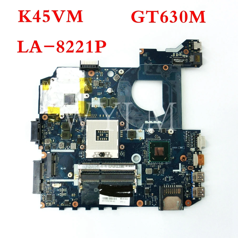 K45VM материнская плата QCL40 LA 8221P GT630M 2G Материнская ASUS A45V A45VD K45VD K45VJ K45VS для ноутбука