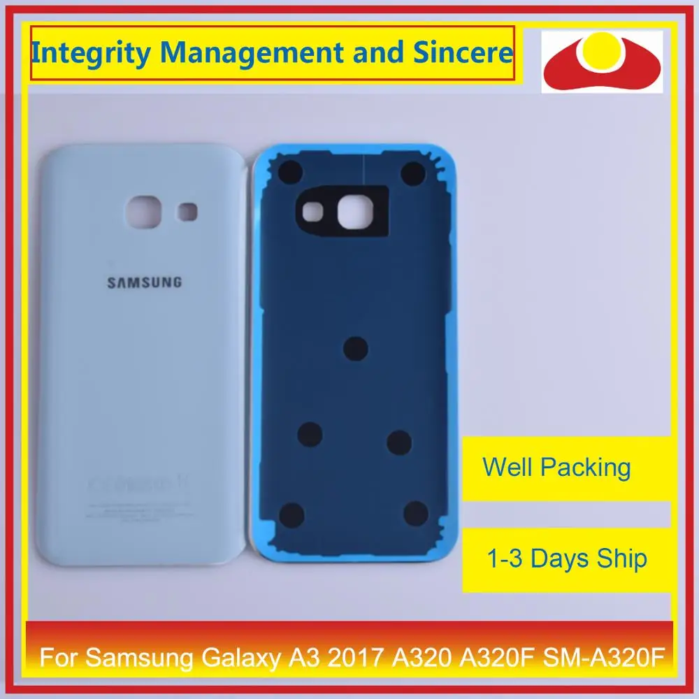 Оригинальный корпус для Samsung Galaxy A3 2017 A320 A320F задняя крышка батарейного отсека