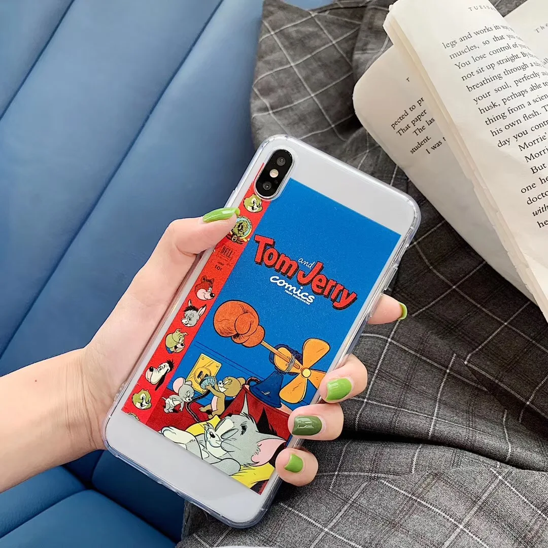 Чехол для телефона с изображением Тома и Джерри iphone Xs MAX XR X 6 6s 7 8 plus забавный узор