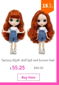 Фабрика blyth кукла зеленый микс синие волосы сустава тела белая кожа 1/6 BL62274006
