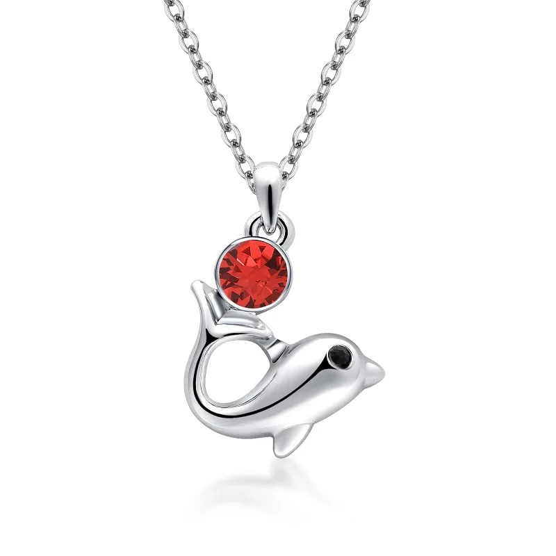 TengMaxi Shine Rhinestone Dolphin Princess Necklaces &amp Pendants Fashion Choker wholesale All-match Exquisite Jewelry Necklace | Украшения