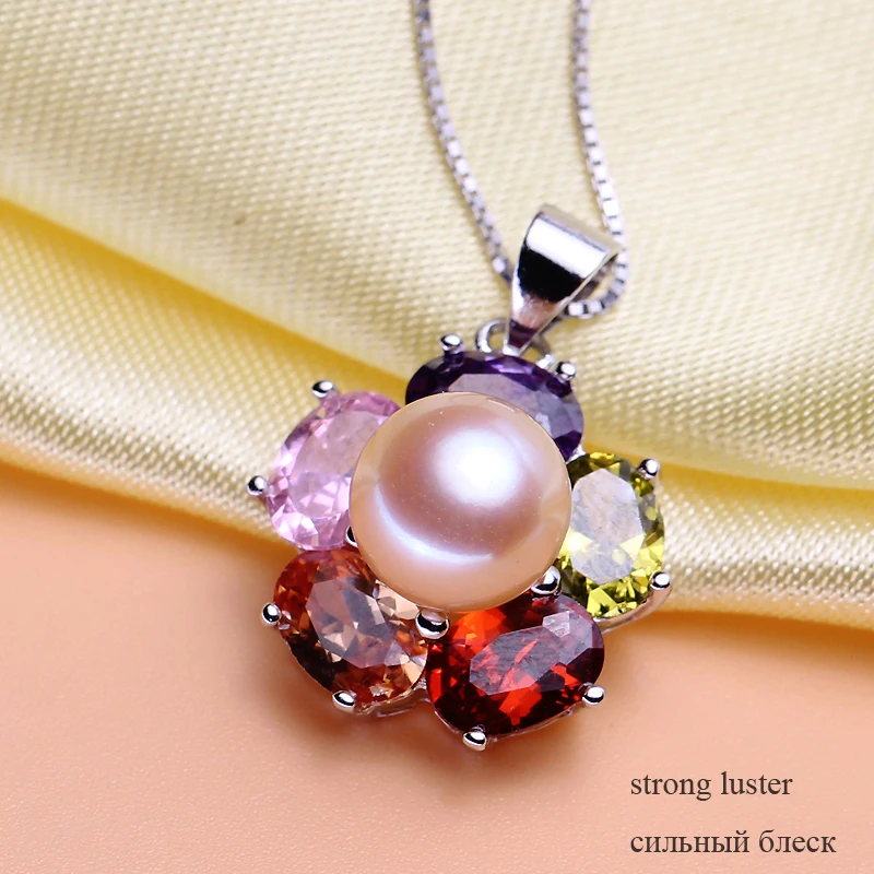 Женское ожерелье [NYMPH] колье-чокер из натурального жемчуга с подвеской белым